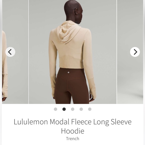 Lululemon Modal fleece long sleeve fleece hoodie trench size 12 - Picture 3 of 16